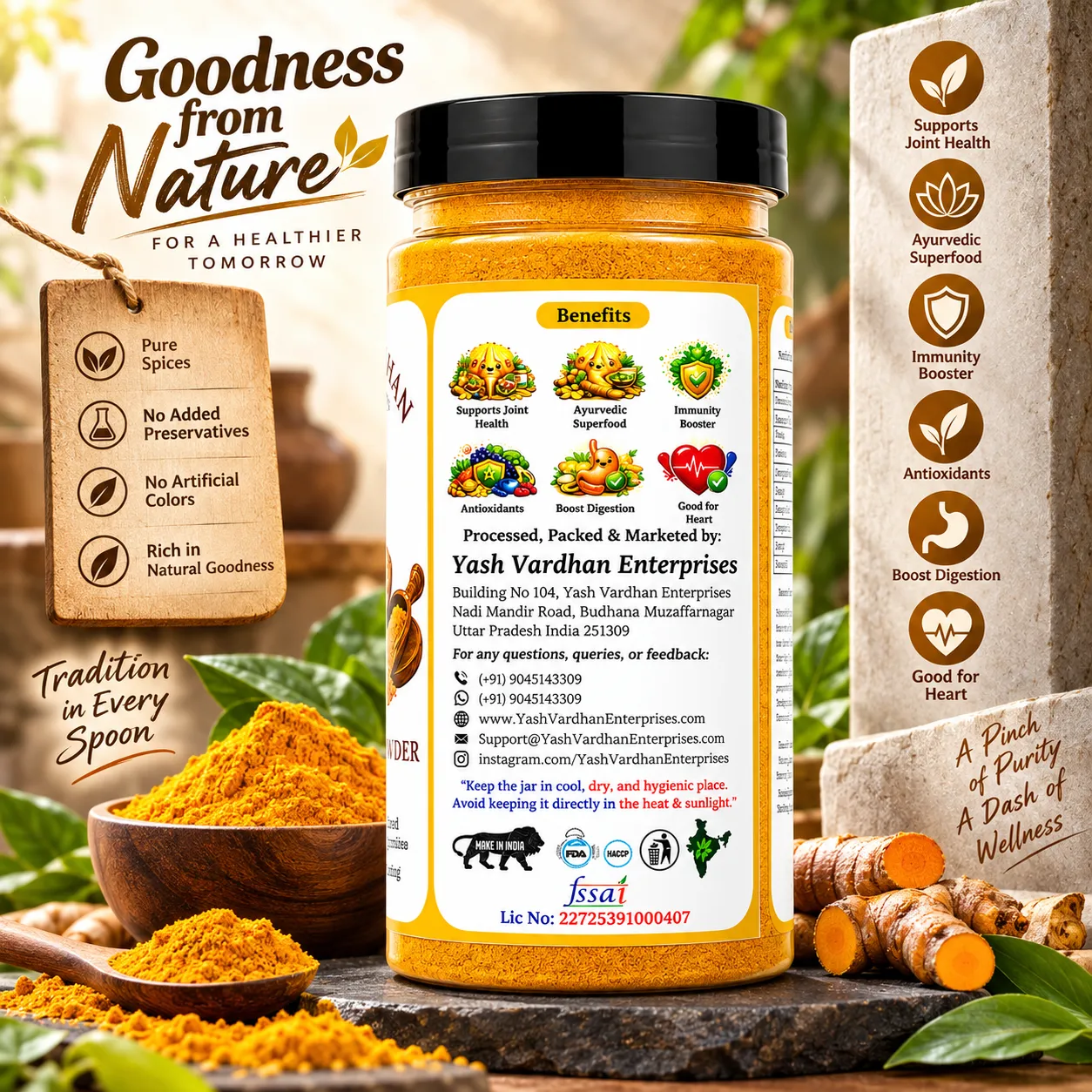 yash vardhan premium turmeric powder 5 yash vardhan premium turmeric powder 5