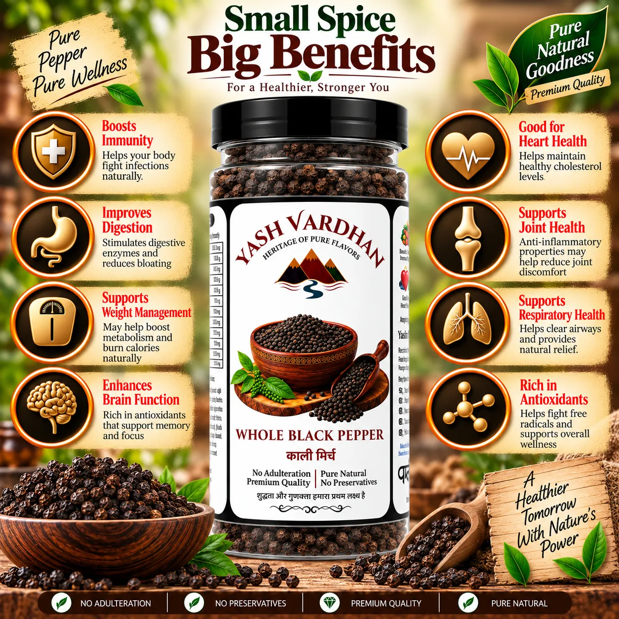 yash vardhan premium whole black pepper 3 yash vardhan premium whole black pepper 3